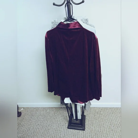 Velvet Double Breasted Blazer - Picture 2 of 3